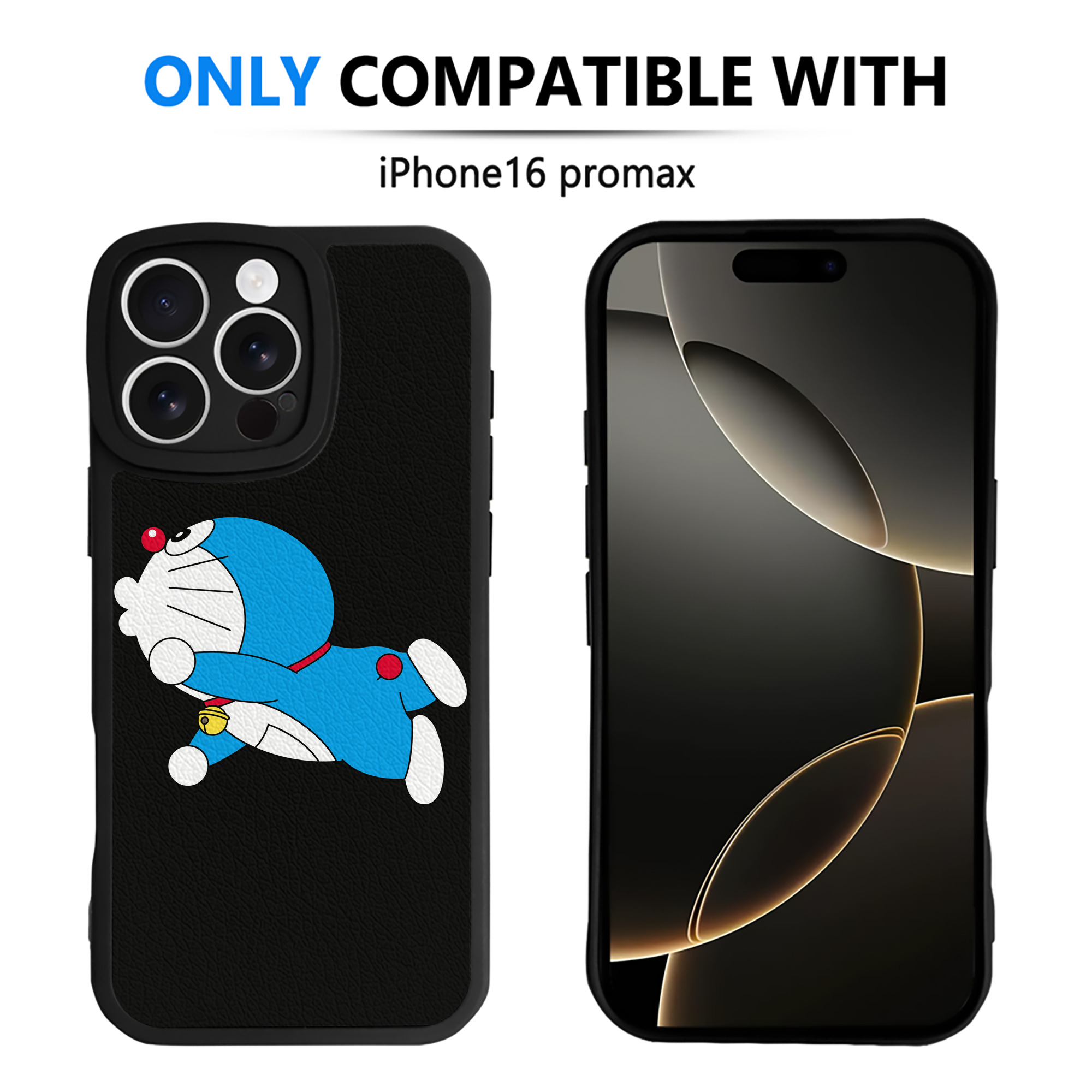 （画像用） ドラえもん Doraemon 【iPhone 16シリーズ対応】シリコンスマホケース（レザー調） 材質：シリコン